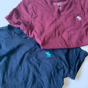 2 plain Abercrombie kids t-shirts size 12
